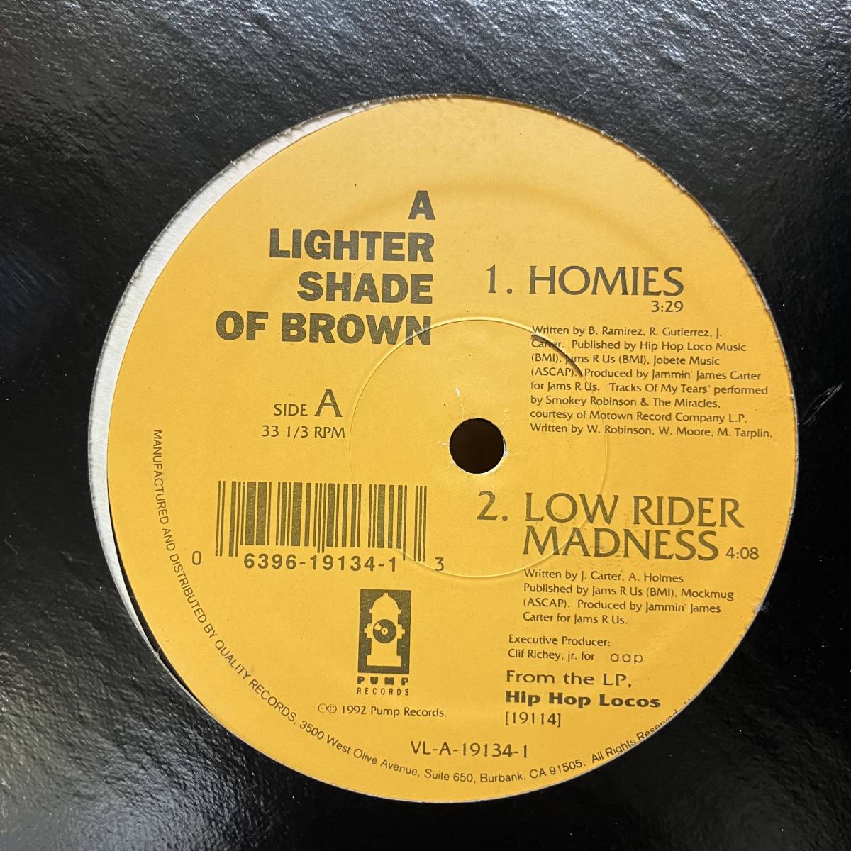 ☆☆☆☆ HIPHOP,R&B LIGHTER SHADE OF BROWN - HOMIES シングル レコード 中古品の画像1