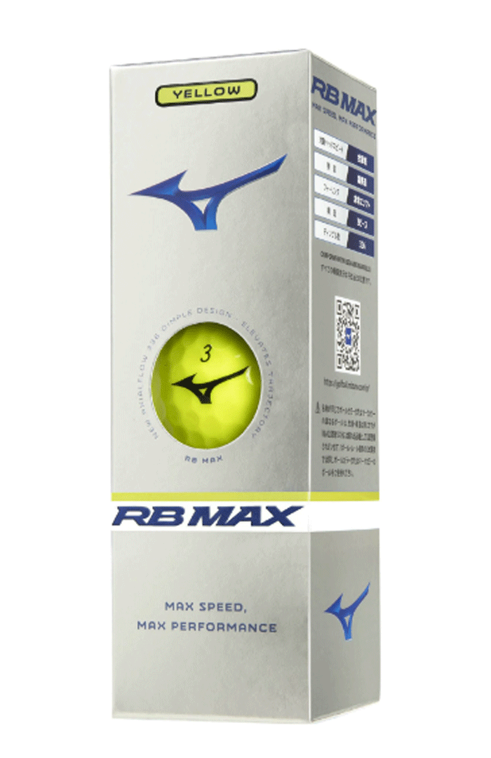 新品■ミズノ■2023.4■RB MAX■イエロー■５ダース■アクシアルフローディンプル搭載の飛距離追及型■高弾道の 飛距離追求型3ピース