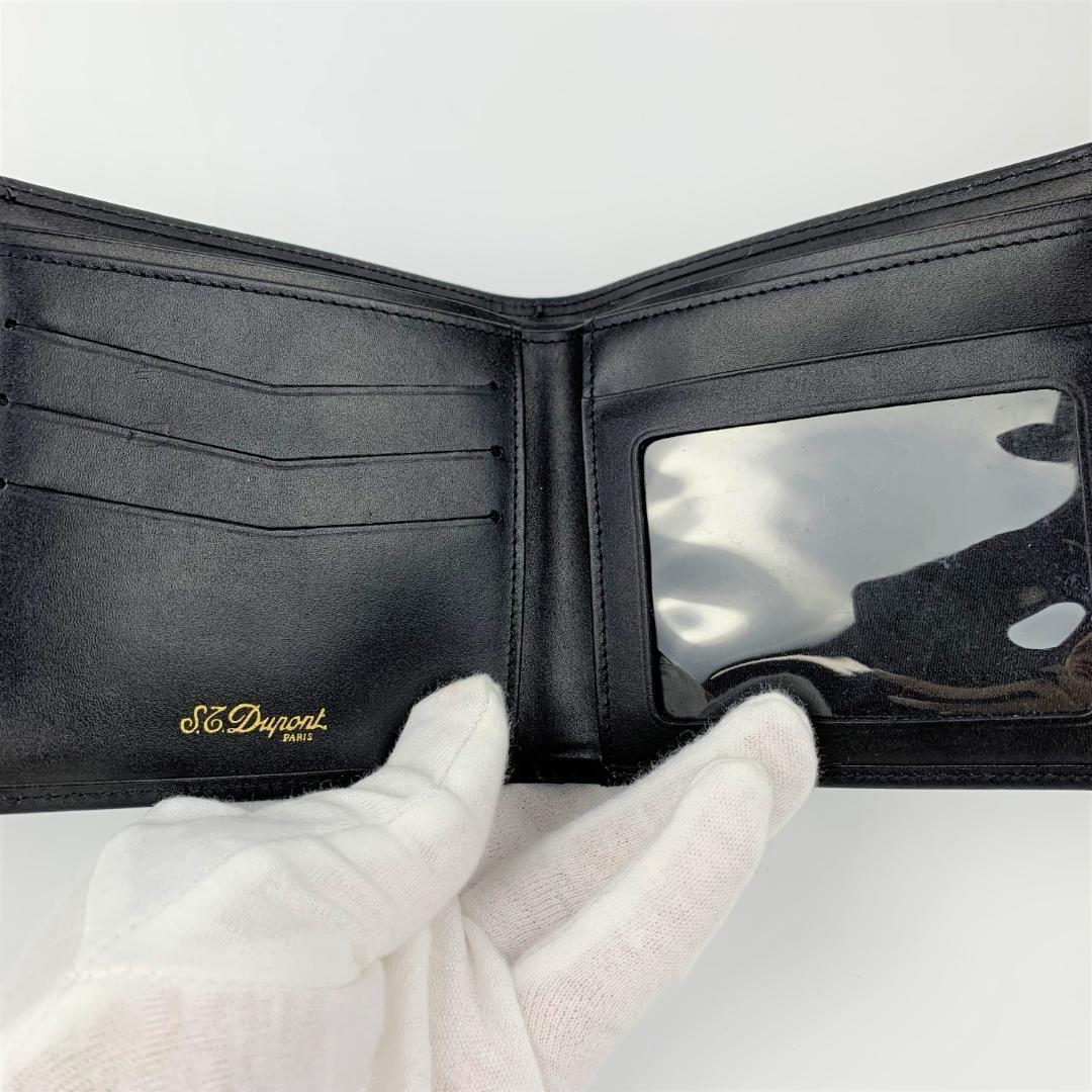 デュポン S.T.dupont 二つ折り財布 レザー メンズ ブランド ブラック