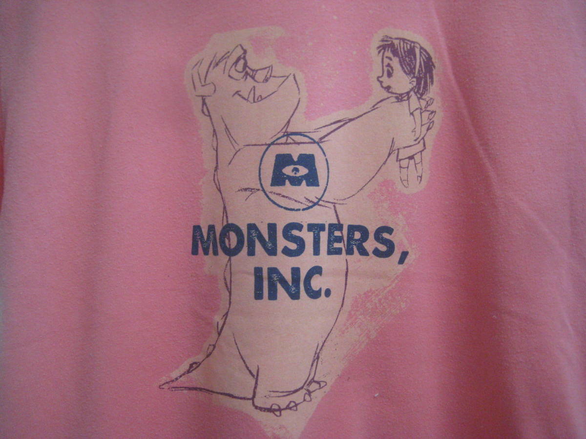 一点物!! UNIQLO ユニクロ ディズニーコラボ MONSTERS,INC. モンスターズインク プリントＴシャツ サリー＆ブー かなり昔の物 サイズ S_画像5