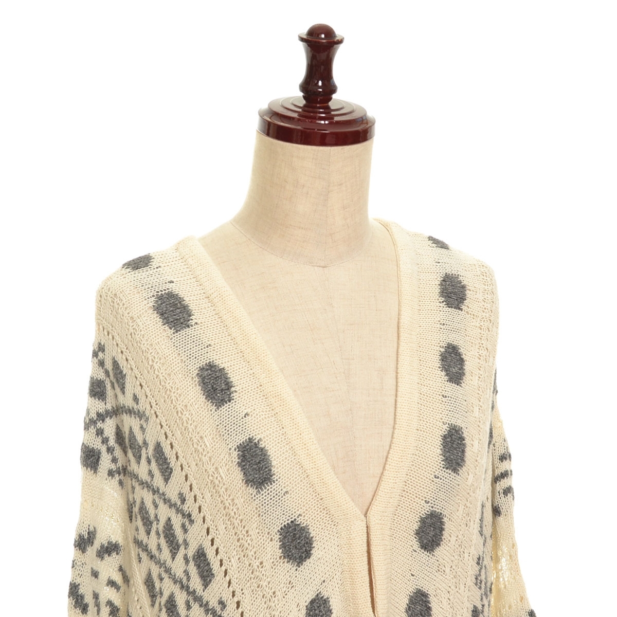 *329639 STUNNING LURE Stunning Lure 0 poncho cardigan size F lady's made in Japan eggshell white 