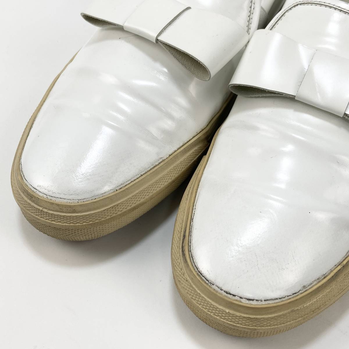 GOLDEN GOOSE / ゴールデングース SEASTAR パピヨンスリッポンスニーカー 42 SSM2184 ヴィンテージ加工 リボン エナメル スリッポン メンズ