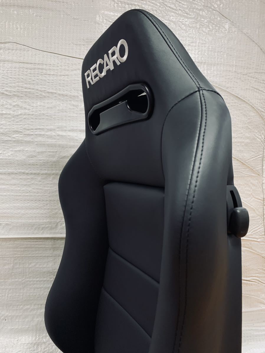 3.4.レカロ RECARO 2脚セット SR-3 黒フェイクレザー張り替え 張替え