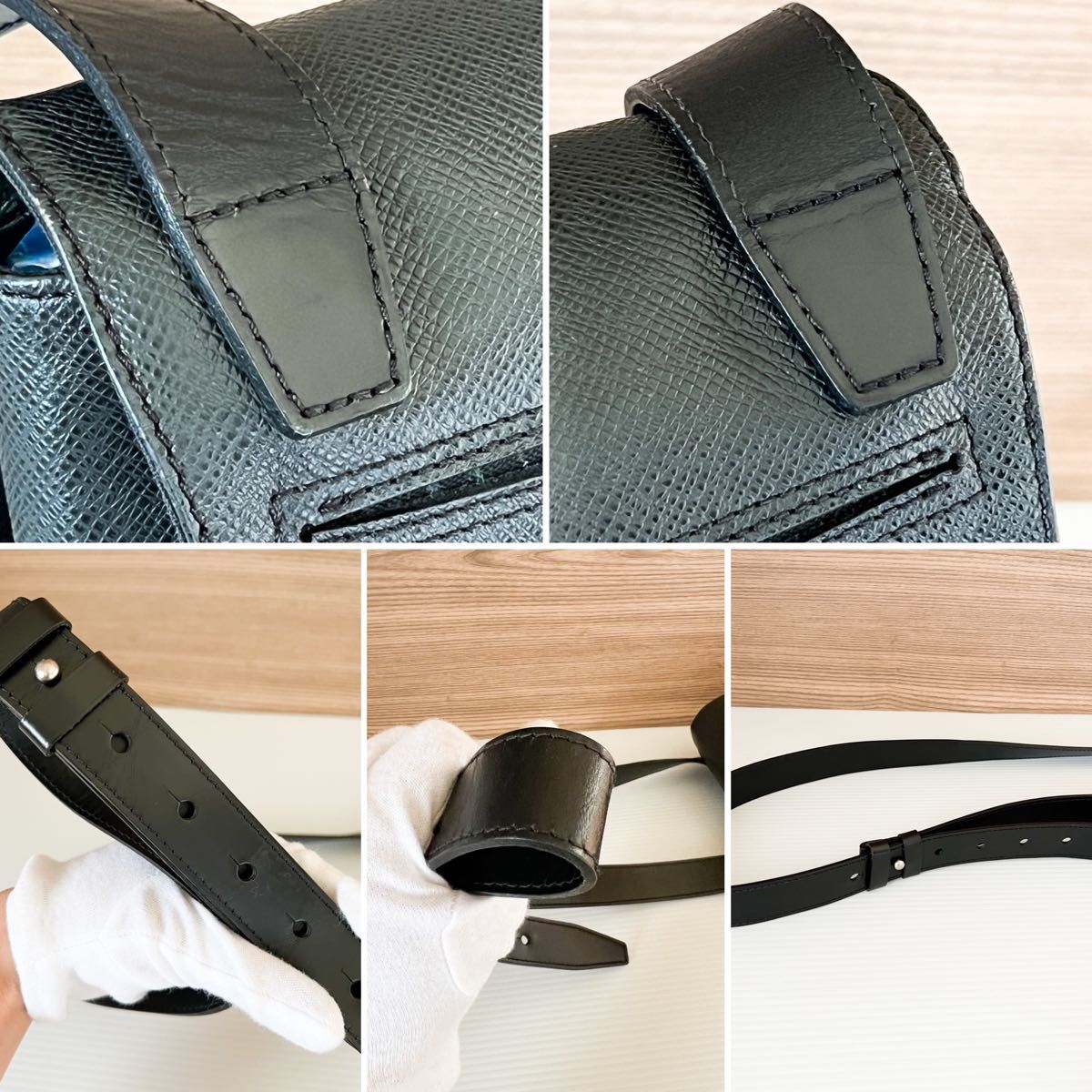 LOUIS VUITTON ルイヴィトン タイガ サラトヴ PM ショルダーバッグ 黒