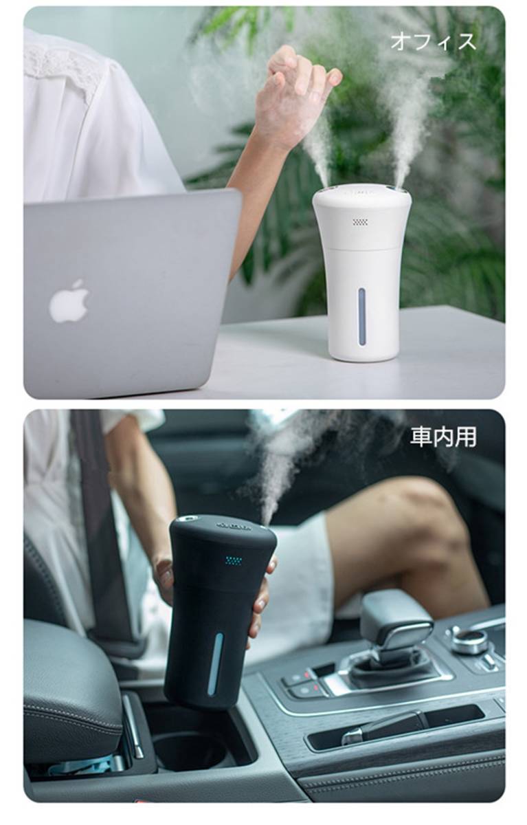 [ new goods ] negative ion double spray humidifier 280ml blue rechargeable 