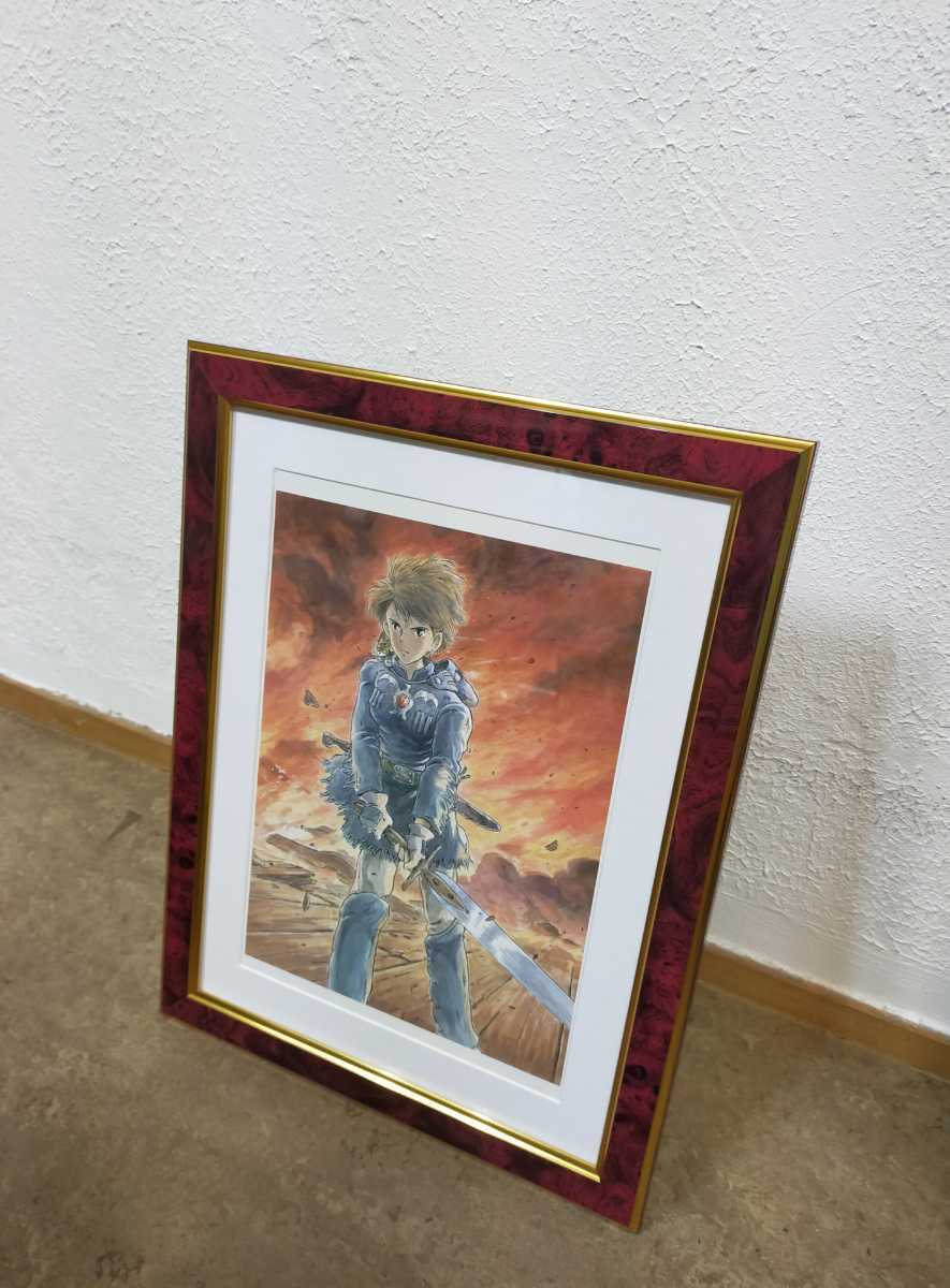 【額装品】スタジオジブリ　風の谷のナウシカ　ジブリ　公式　図録　切抜　アニメージュ.水彩画　宮崎駿　検)ジブリポスター　ポストカード_画像9