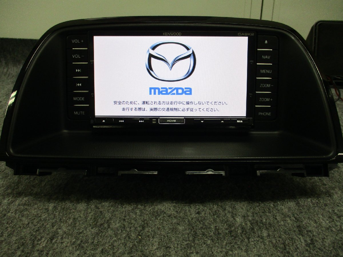 ▼パネル付 フィルムアンテナ マツダ純正/ケンウッド 2012年 メモリーナビ CA9K2 DVD USB Bluetooth フルセグ 地デジ MDV-X500R GJ2FW 外し