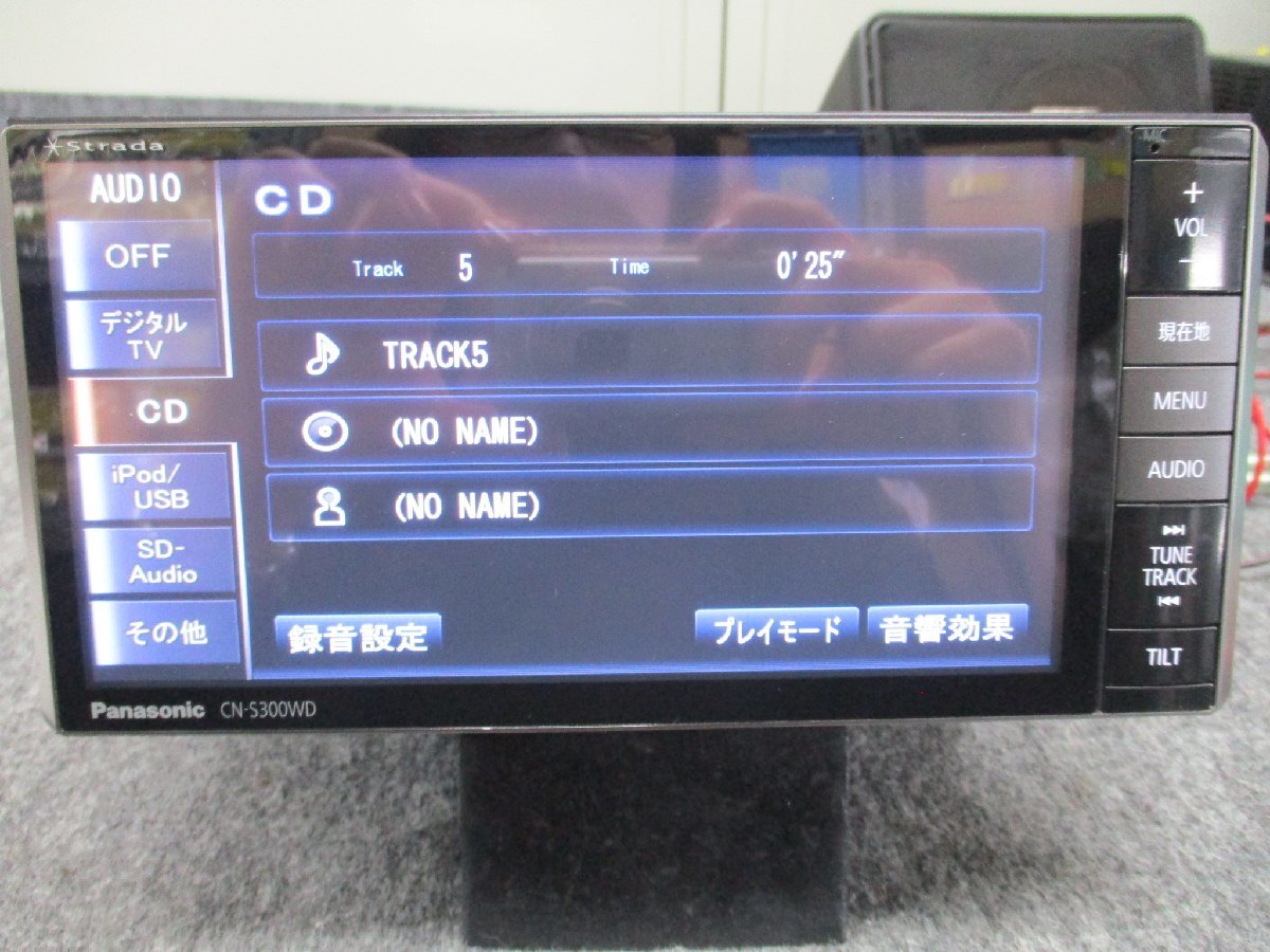 ▼ パナソニック 2011年 V11.05.14 メモリーナビ CN-S300WD CD DVD Bluetoothオーディオ フルセグ 地デジ ワイド ジャンク品 中古品_画像3