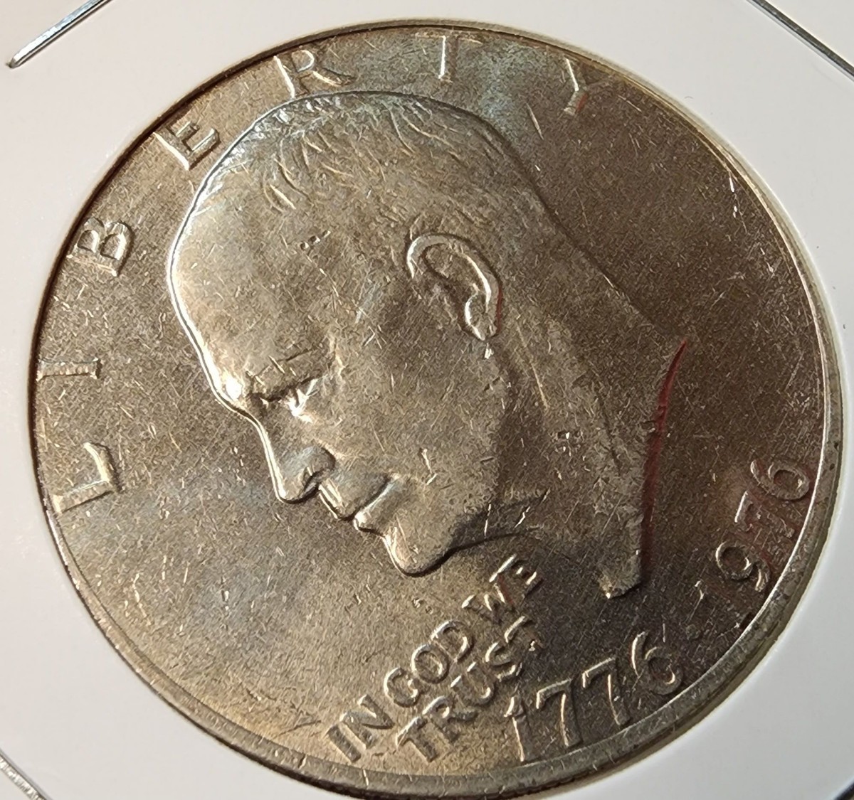 1776-1976年 アイゼンハワー 1ドル 銀貨 硬貨 建国200年 記念 アメリカ 米国 1972年 デンバー 保管品_画像6