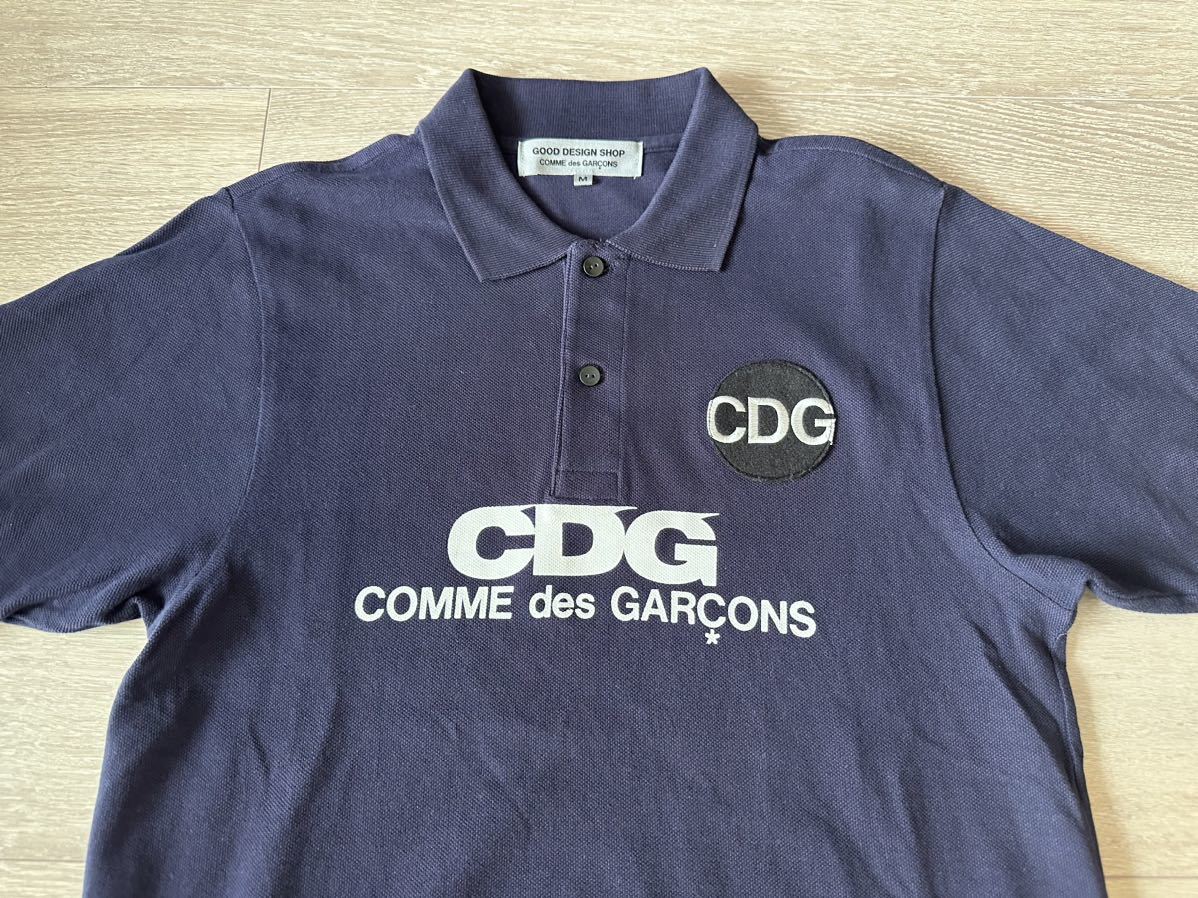 コムデギャルソン CDG グッドデザインショップ ポロシャツ ネイビー M 新品の画像2