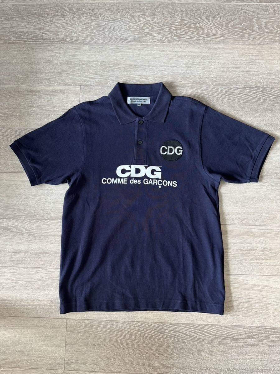コムデギャルソン CDG グッドデザインショップ ポロシャツ ネイビー M 新品の画像1