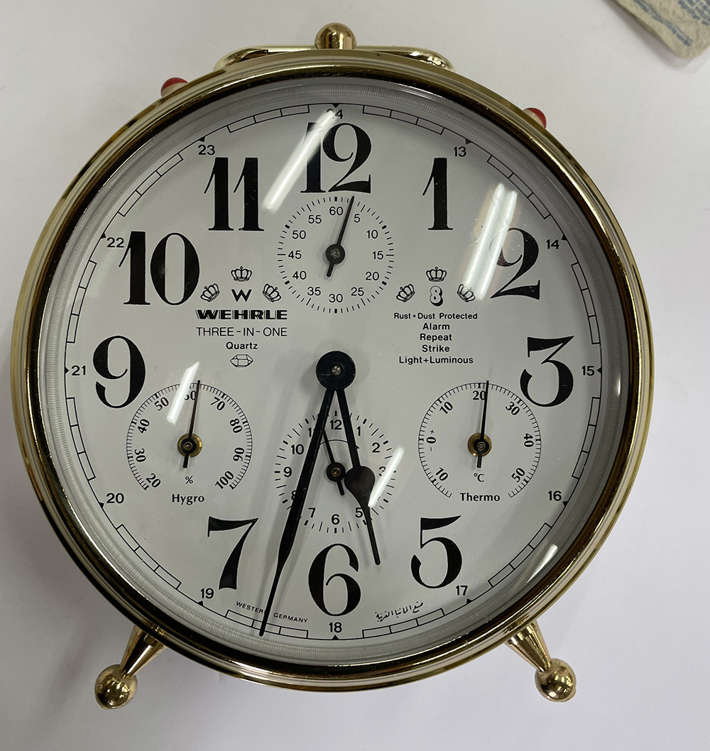 WEHRLE THREE-IN-ONE ドイツ ウエラ製 目覚まし時計 未使用 美品