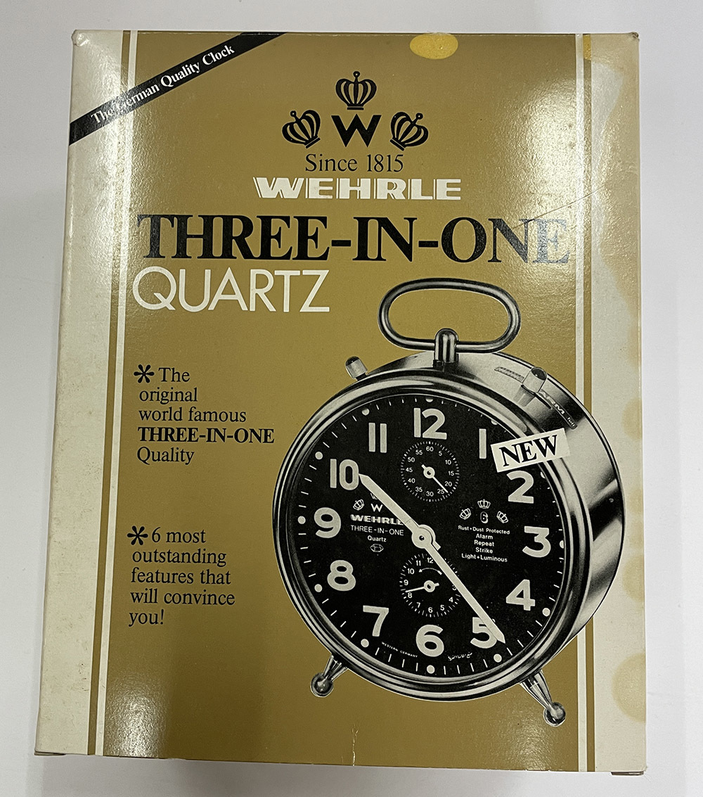 WEHRLE THREE-IN-ONE ドイツ ウエラ製 目覚まし時計 未使用 美品