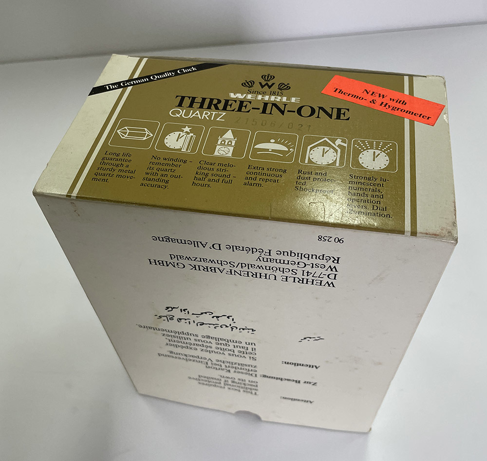 WEHRLE THREE-IN-ONE ドイツ ウエラ製 目覚まし時計 未使用 美品