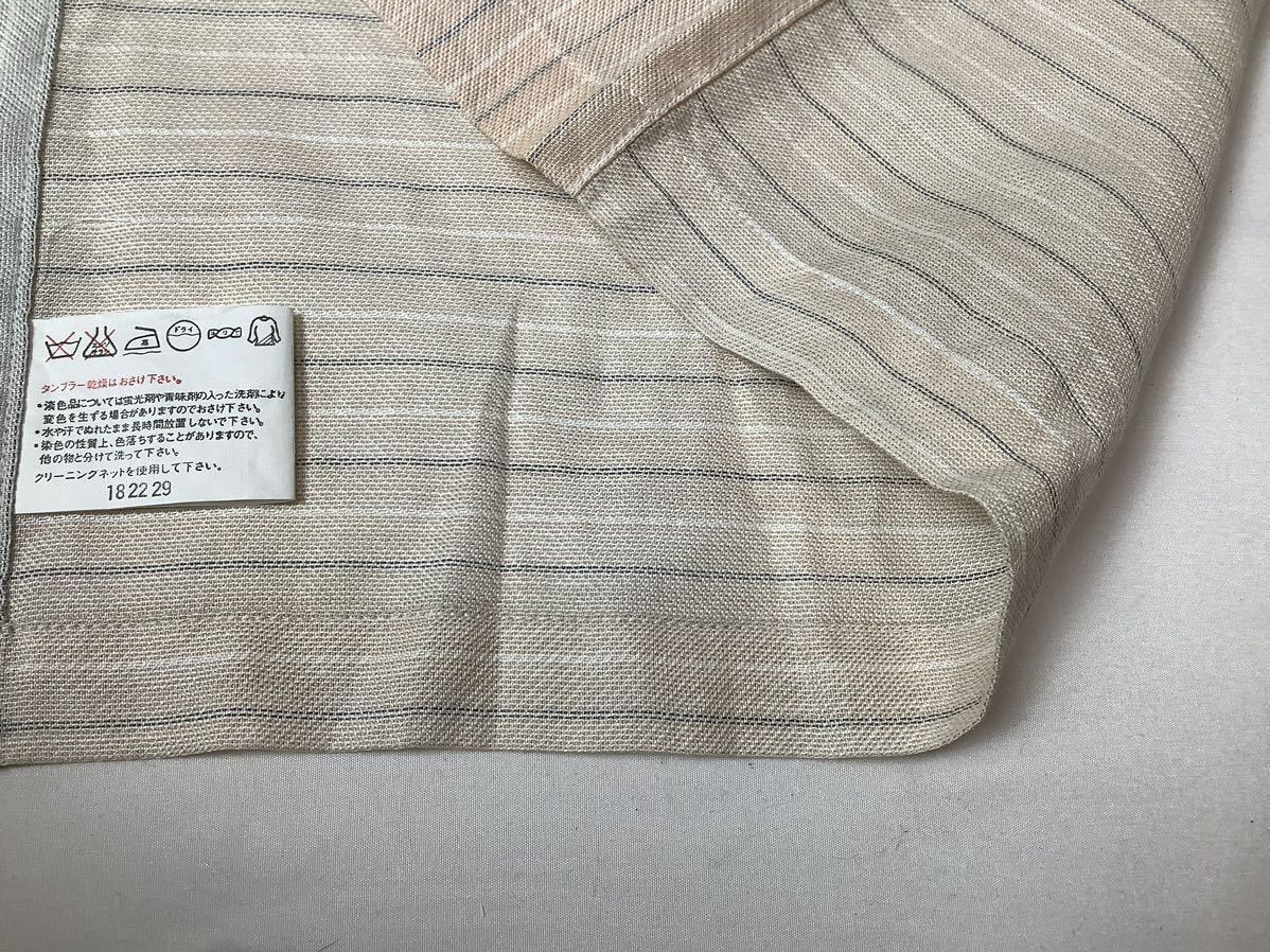 (未使用) ARAMIS アラミス // 半袖 リブ衿 麻混 コットン シャツ (ペールピンク系)サイズ Lの画像4