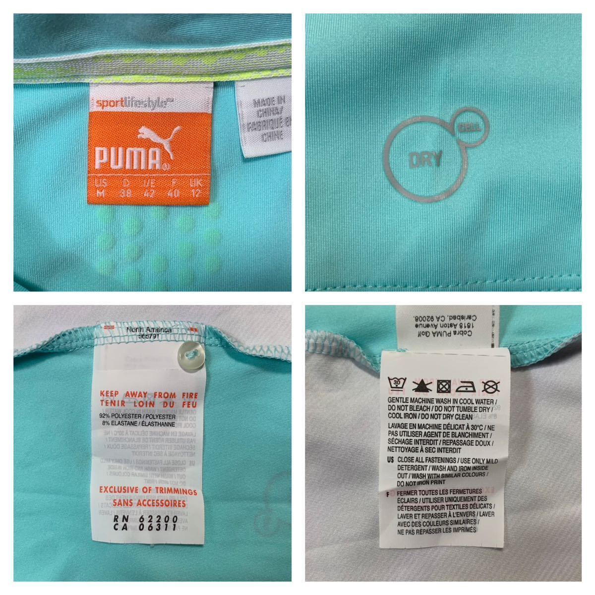 (レディース) PUMA GOLF プーマゴルフ // 半袖 刺繍 ゴルフウェア ドライ ポロシャツ (ミックス) サイズ USA M (日本サイズ L位)_画像7