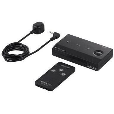 0627-20 短期展示品 バッファロー HDMI 切替器 3入力1出力 リモコン付 Nintendo Switch / PS4 / PS5 BSAK302_画像1