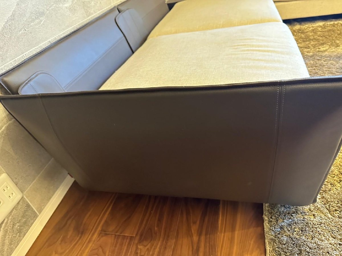  мебель WD#26729#litsu well Ritzwell L type диван ткань & кожа высококлассный 2150/2100# выставленный товар / удален товар / б/у товар 