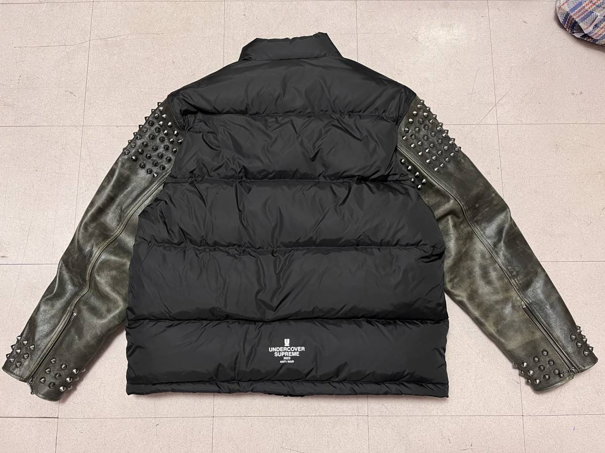 試着のみ　Supreme×Undercover　23SS Puffer Jacket　ダウンジャケット　袖レザースタッズ　シュプリーム　アンダーカバー_画像7