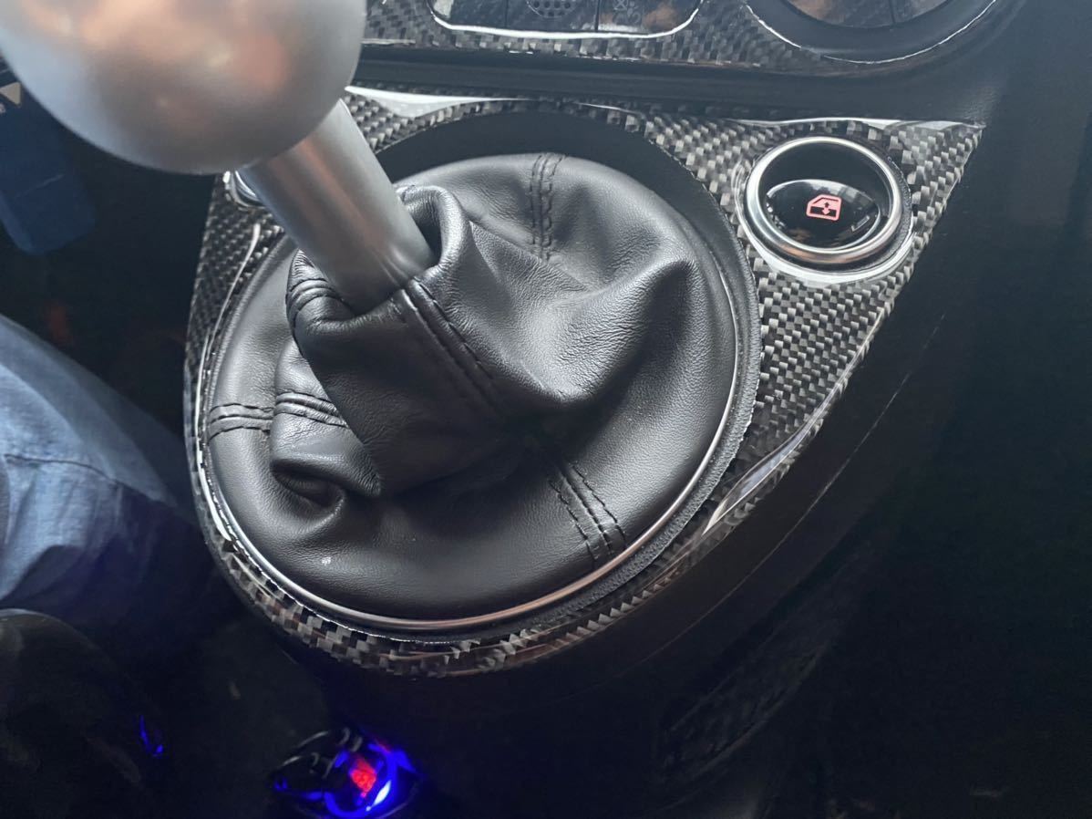 FIAT ABARTH 500 595 695 シフトパネルカバー カーボン ステッカー