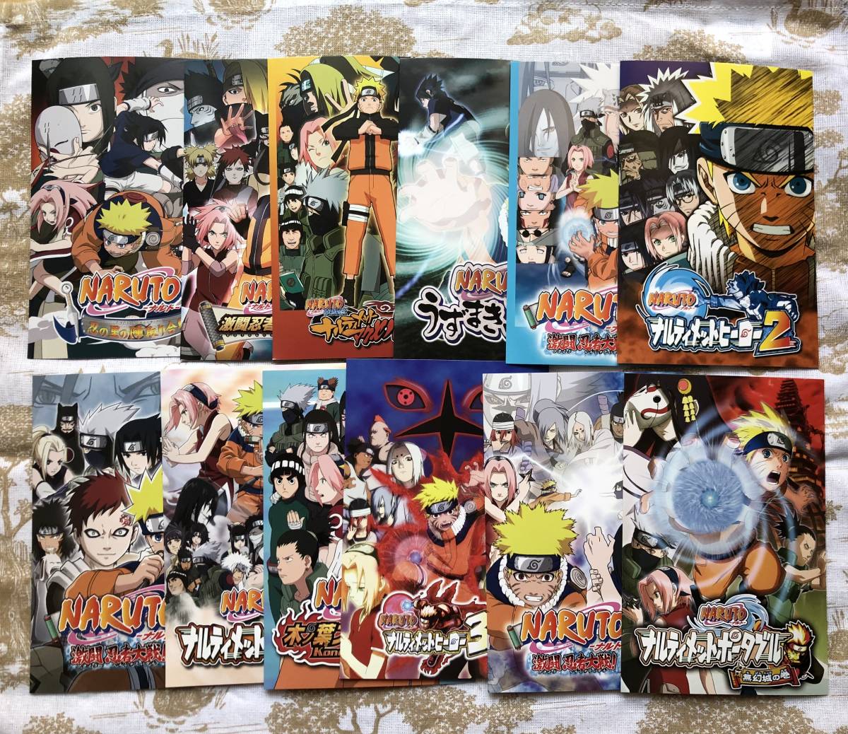NARUTO*歴代ゲームのポストカード12枚セット*ナルティメットヒーロー