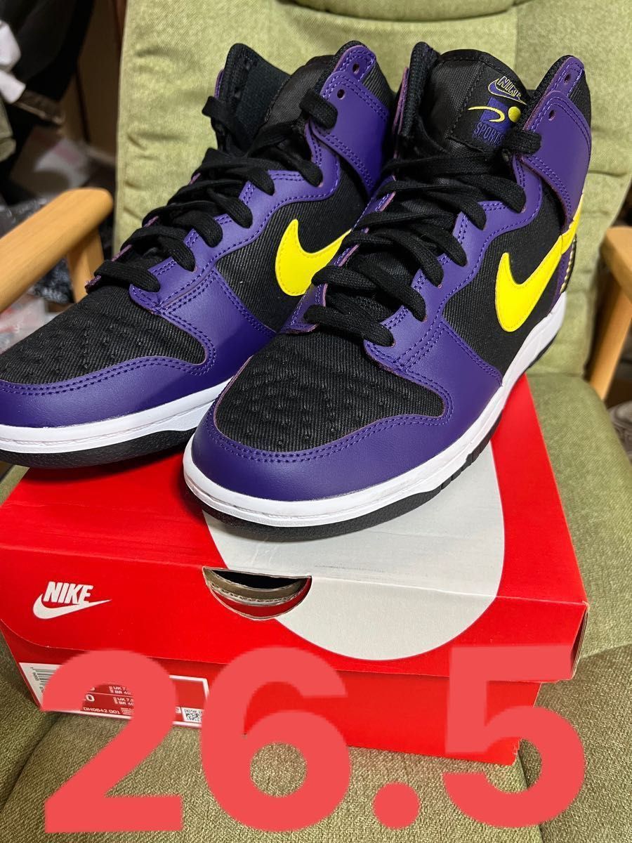 NIKE DUNK HIGH "COURT PURPLE" LAKERS 26.5