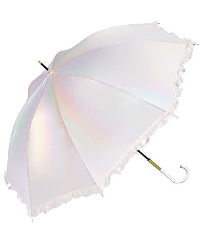 Wpc. 雨傘 グロウパールアンブレラ フリル オフ 58cm レディース 長傘 UPEL-908-WS