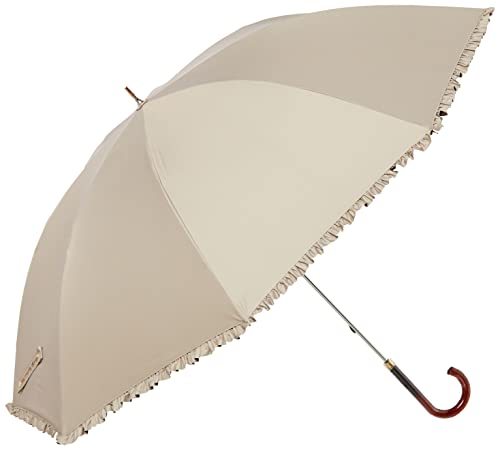 [ココチ] MOONBAT(ムーンバット) ツイル風×フリル 婦人傘 雨傘 長傘 晴雨兼用傘 レディース ギフト