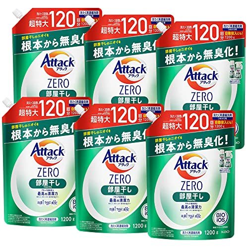 【ケース販売】 アタックＺＥＲＯ 洗濯洗剤 液体 部屋干しのニオイを根本から無臭化 部屋干し