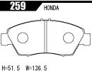 ACRE アクレ ブレーキパッド フォーミュラ700C フロント用 シビック EG6 H3.9～H7.9 FF SiR 1.6L_画像2