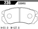 ACRE アクレ ブレーキパッド PC2600 フロント用 レガシィツーリングワゴン BG5 H5.10～H8.6 ターボ 4WD GT 2.0L_画像2