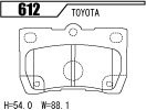 ACRE アクレ ブレーキパッド レーシングプロ リア用 クラウン GRS180 GRS181 H15.12～H24.12 ロイヤル 2.5L_画像2