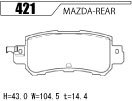 ACRE アクレ ブレーキパッド ライトスポーツ 前後セット CX-5 KE2FW KE2AW H24.2～H27.1 2.2L_画像3