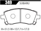 アクレ パッド スーパーファイター フロント レガシィツーリングワゴン BH5 H10.6～H15.4 TB 4WD GT/GT-B/GT-B E-tune E-tuneII 2.0L_画像2