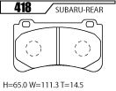 ACRE アクレ ブレーキパッド PC3200 リア用 インプレッサ GVB H23.11～ 4WD S206 2.0L Brembo フロント:6pot リア:4pot_画像2