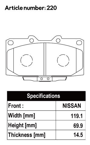 ACRE アクレ ブレーキパッド ZZC フロント用 フェアレディZ Z32系全車 H1.7～H12.7 FR 3.0L_画像2