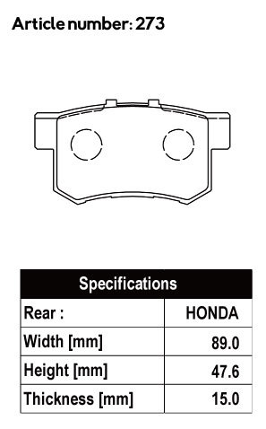 ACRE アクレ ブレーキパッド スーパーファイター リア用 スイフト ZC31S H17.9～H22.9 FF スポーツ 1.6L_画像2