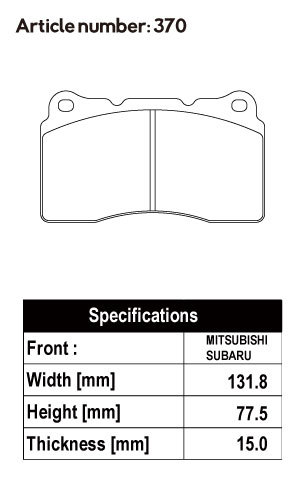 ACRE アクレ ブレーキパッド レーシングプロ 前後セット インプレッサ GVB H22.7～H26.8 4WD WRX STi 2.0L Brembo フロント:4pot リア:2pot_画像2