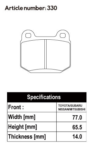 ACRE アクレ ブレーキパッド ドリパ リア用 ステージア WGNC34改 H10.8～H13.10 4WD 260RS 2.6L Brembo_画像2