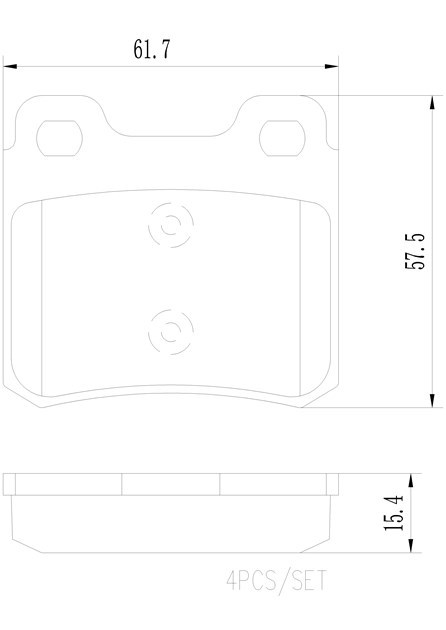 brembo ブレンボ セラミックブレーキパッド リア用 オペル ベクトラ XC200 H2～H8 SOHC 2.0L_画像3