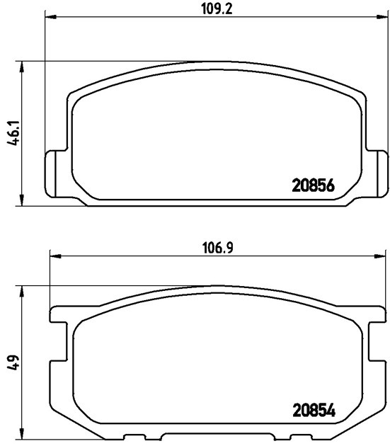 brembo ブレンボ セラミックブレーキパッド フロント用 コロナ ST140 AT140 TT147V CT147V KT147V S57.1～S62.12_画像3