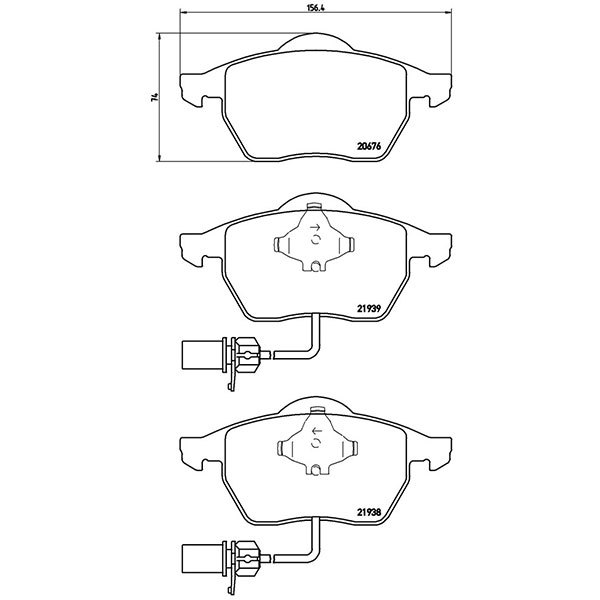 brembo ブレンボ ブラックブレーキパッド フロント用 アウディ A4カブリオレ (B6) 8HBDV H14.9～ 2.4L_画像3