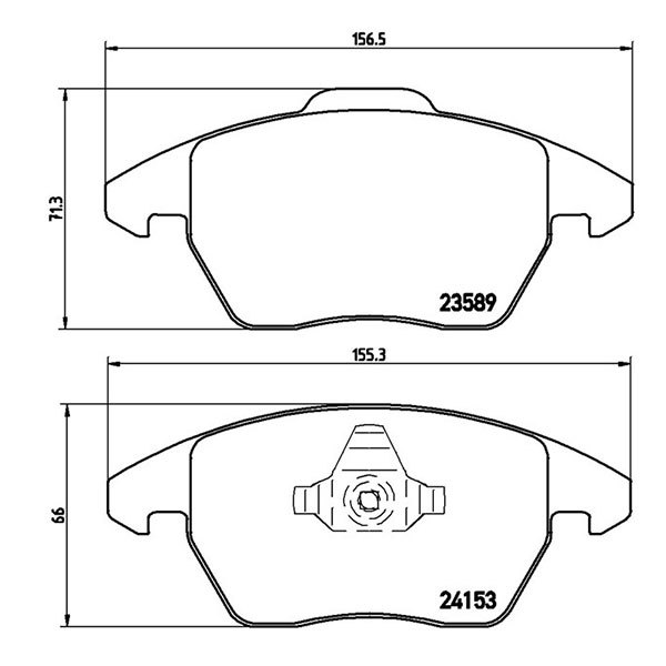 brembo ブレンボ ブラックブレーキパッド 1台分セット プジョー 208 A9C5F02 H24.11～H27.10 ターボ XY/GT 1.6L_画像3