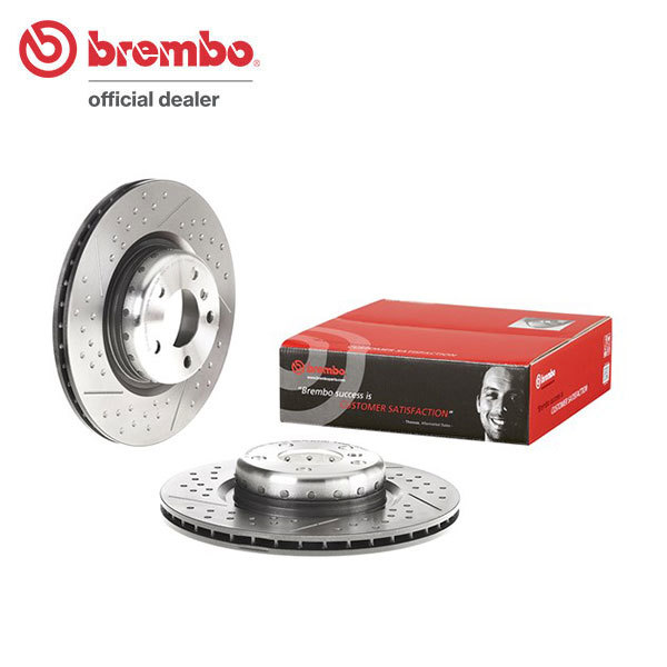 brembo ブレーキローター リア BMW 1シリーズ(F20) 1A16 H23.10～H24.3 116i Mスポーツ R345 ディンプル＆スリットディスク_画像1