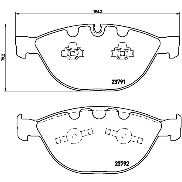 brembo ブレンボ ブラックブレーキパッド 1台分セット BMW E60 (M5) NB50 H16.11～_画像3