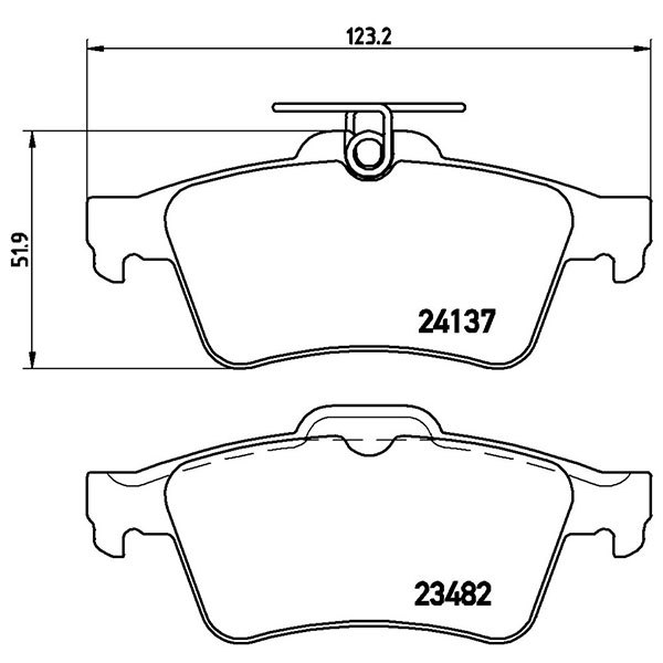 brembo ブレンボ ブラックブレーキパッド 1台分セット ジャガー XF J051A H19.11～H21.6 スーパーチャージャー SV8 4.2L_画像5