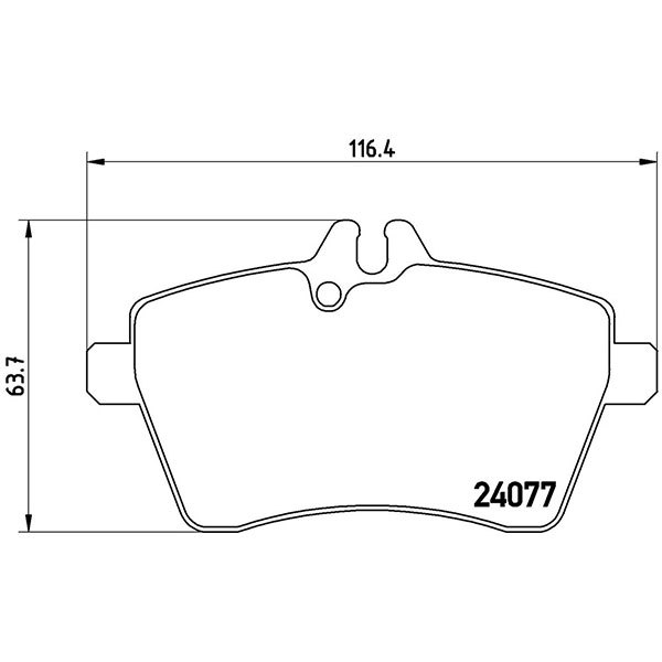 brembo ブレンボ ブラックブレーキパッド フロント用 メルセデスベンツ Aクラス (W169) 169032 169033 H17.2～H24.12 A170/A180/A200_画像3