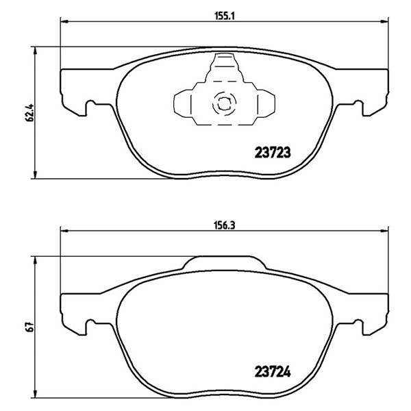 brembo ブレンボ エクストラブレーキパッド 1台分セット ボルボ C30 MB5244 MB5254 H19.7～H25.9 2.4i/2.5 T5 (Rデザイン除く)_画像3