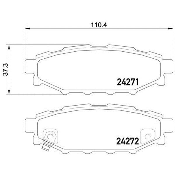 brembo ブレンボ ブラックブレーキパッド 1台分セット レガシィB4 BL9 H19.11～H21.5 2.5i