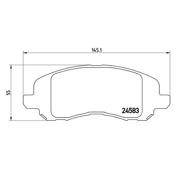brembo ブレンボ ブラックブレーキパッド フロント用 ジープ コンパス MK49 H24.3～ FF 2.0L ABS付 リア:302mmディスク車_画像3